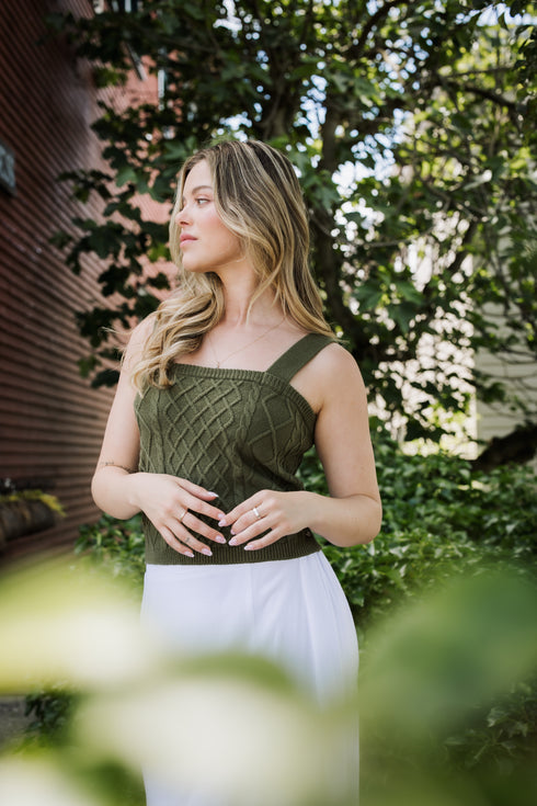 Madelyn-Cabled Sweater Cami